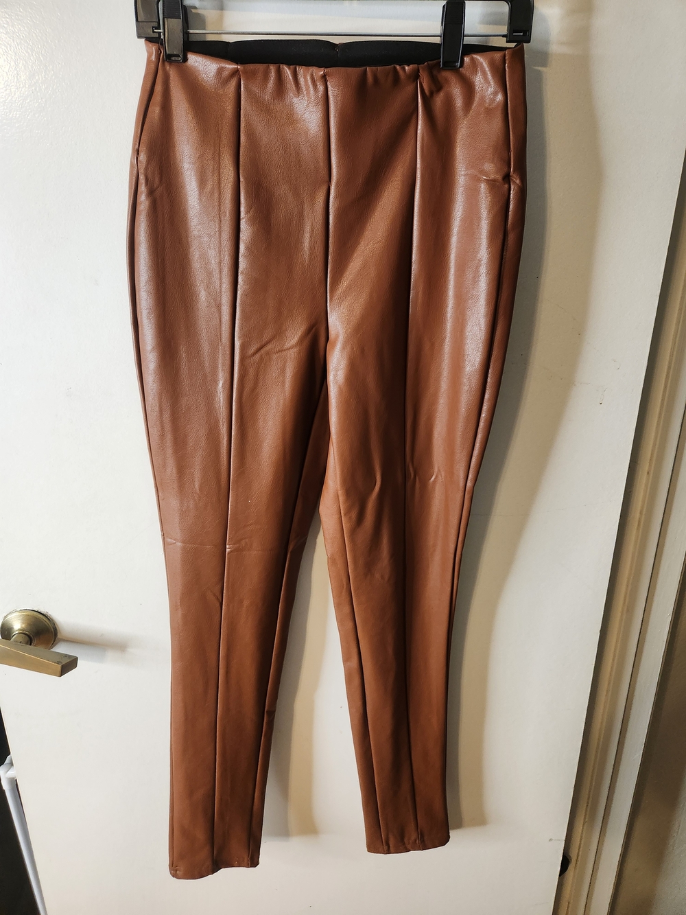 Fashion Nova Brown Faux Leather Leggings